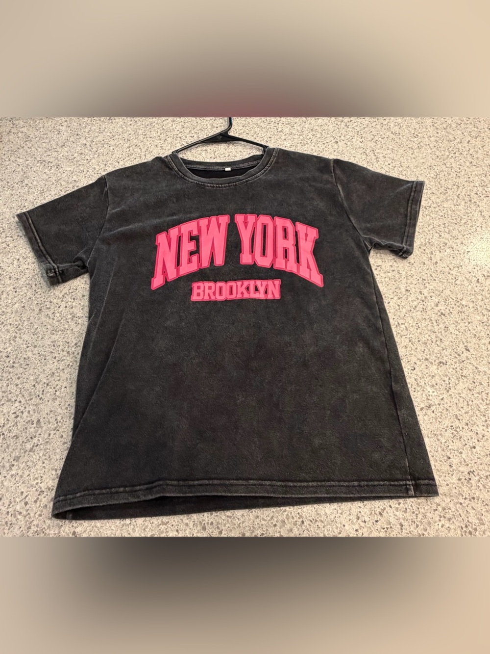 Women’s New York Brooklyn Logo Crewneck Sweatshirt - Black with Pink